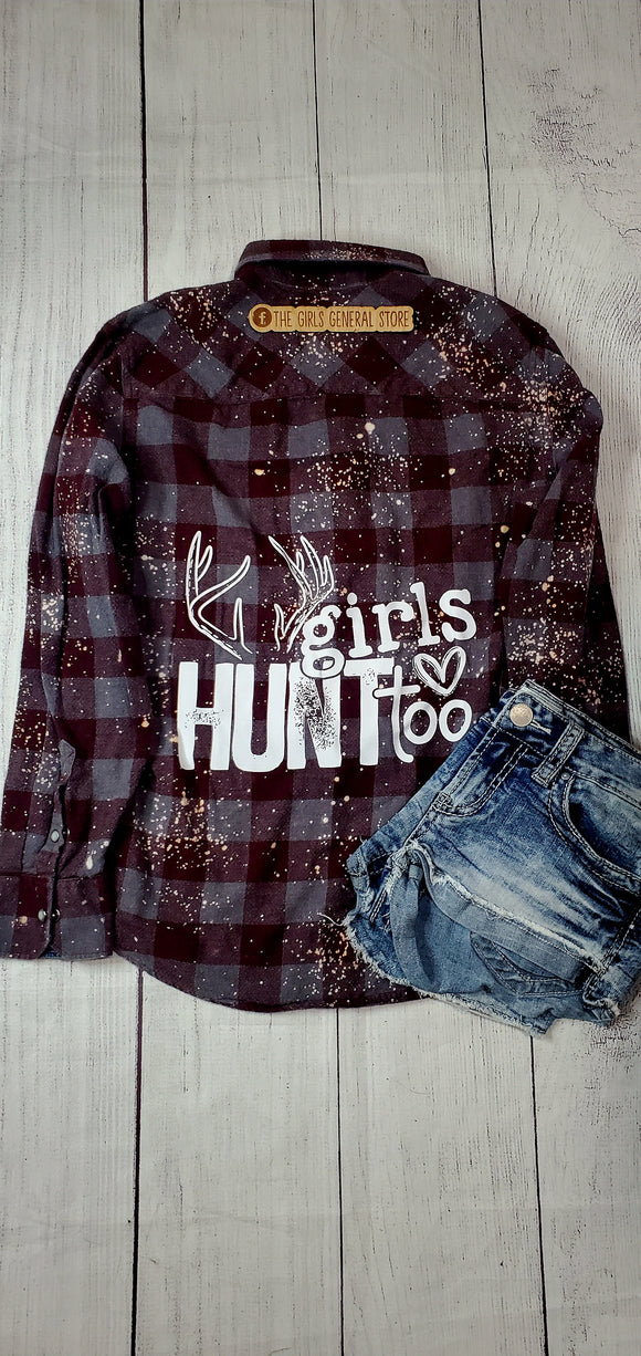 Girl's Hunt Too Bleached Flannel
