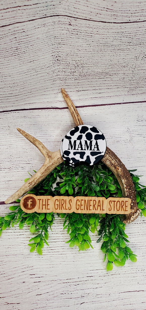 Mama Cow Print Car Coasters